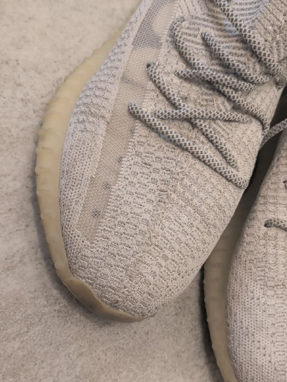 adidas Yeezy Boost 350 V2 — Light Gray and Cream